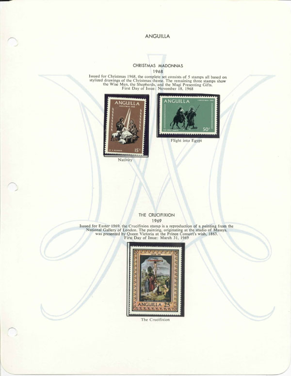 Anguillan Marian Stamps