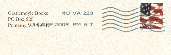 Scan of a USPS Inkjet Cancel from NO VA, September 2005